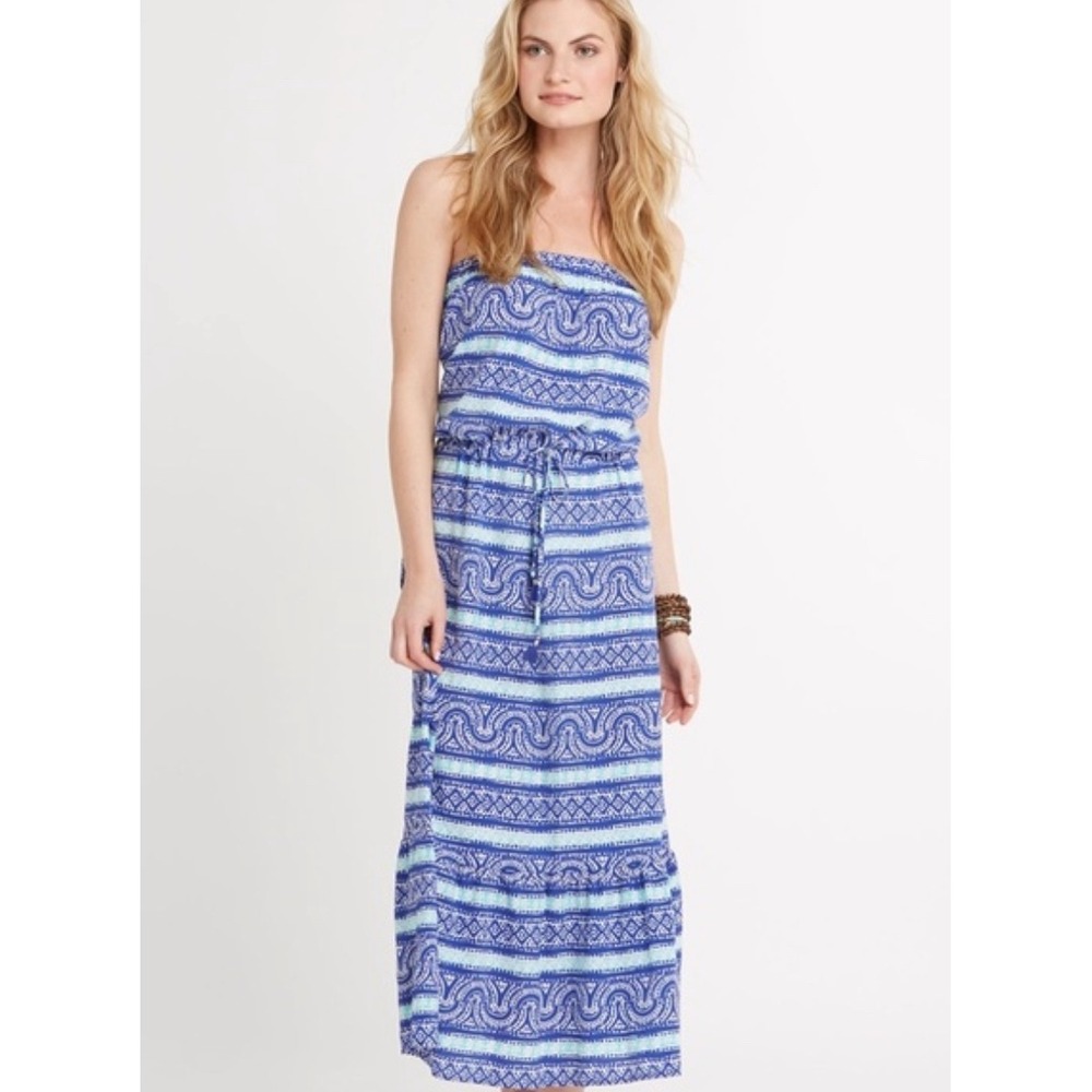 NWT Vineyard Vines Sulk blend beach print maxi dress size large